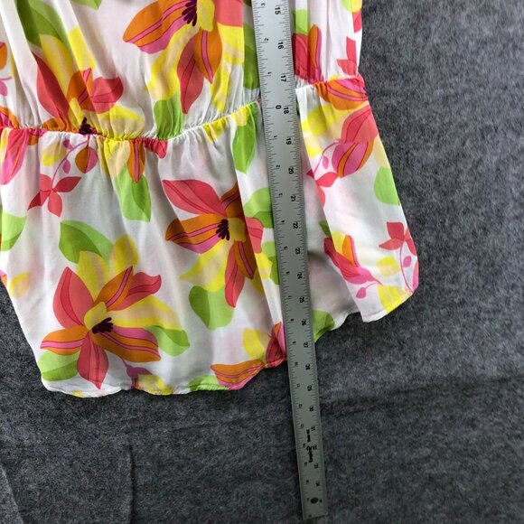 Victoria's Secret Halter Cami Top Womens XS V-Neck Floral Babydoll Colorful - Picture 10 of 10